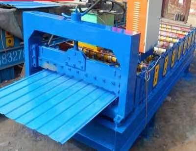 910 single layer roofing sheet machine: forming line with the finished roofing sheet