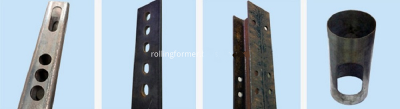 Metal angle steel tube hole punching machine