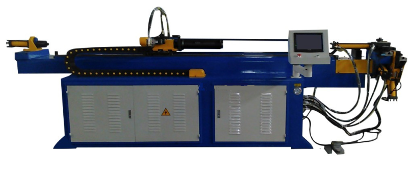 CNC tube bender automatic tube bending machine: machine bed and control screen