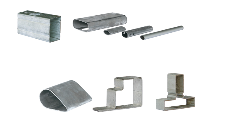Welded pipe forming rollers and formed profile samples