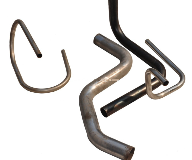 CNC tube bender: sample bent tubes produced on the machine