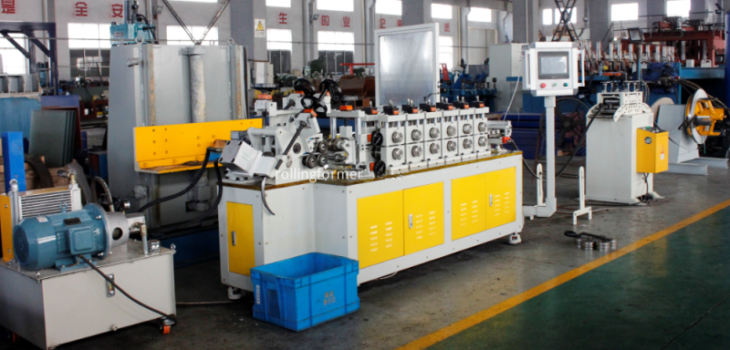 Exhaust band clamps bending machine: complete roll forming line with control panel