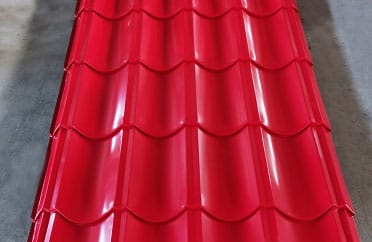Metal IBR tile making machine: finished red roof tile profile