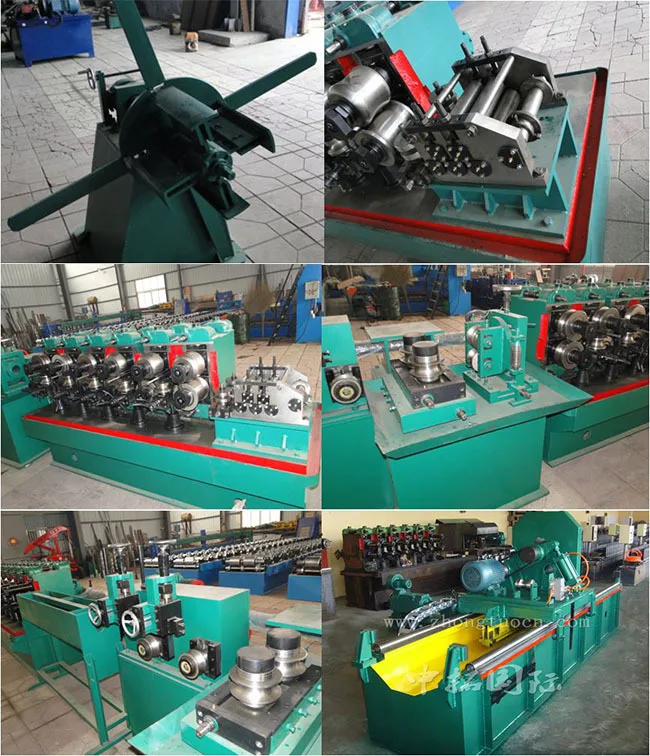 Roll forming machine components: forming stands and drive sections