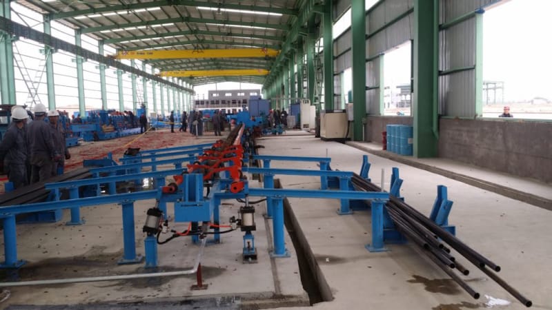 HG32 welded pipe machine: welded pipe line installed in the workshop
