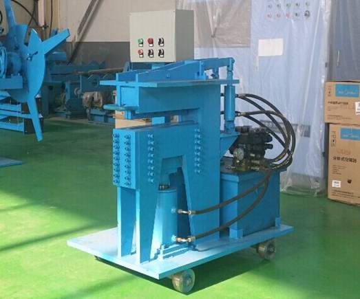 Tube mill machine section on the factory floor