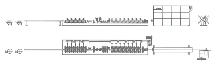 Refrigeration equipment production line: layout drawing