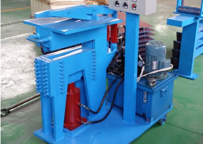Tube making machine: hydraulic press unit