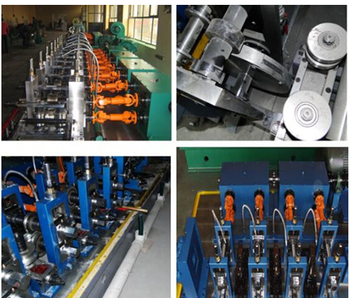 Straight seam HF ERW pipe mill: line details — forming stands, shear and butt welder