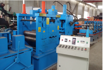 Steel pipe roll forming machine with its control panel