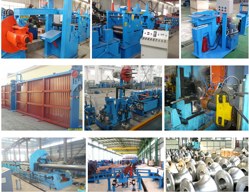 Welded tube mill equipment — photo collage of the production line