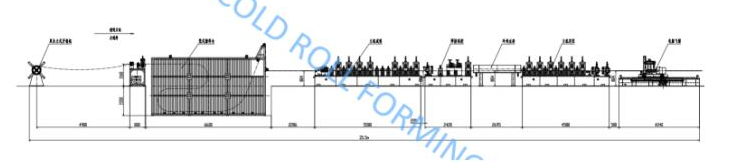 Roller coil tube making and welding machine: general arrangement drawing