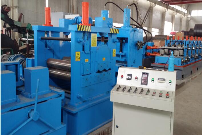 Roller coil tube making and welding machine: forming line with control panel