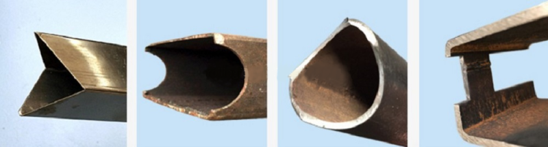 Bilateral arc cutting machine: saddle-notch samples