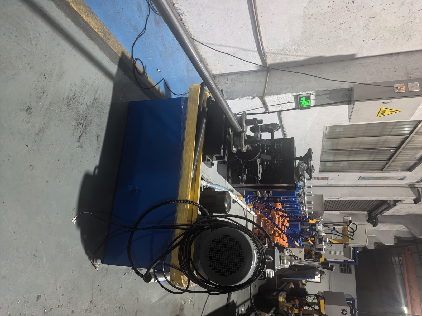 Laser welded pipe mill in the assembly workshop